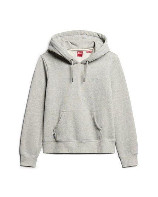 Superdry Gray Essential Logo Hoodie