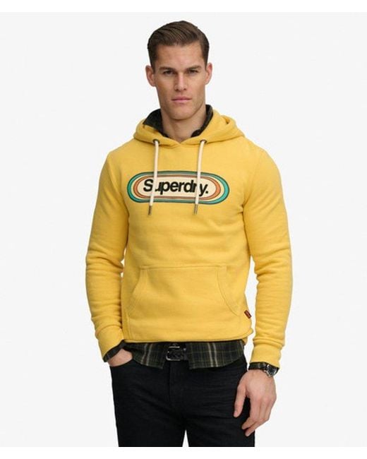 Superdry Yellow & Co Vintage Trade Tab Hoodie for men