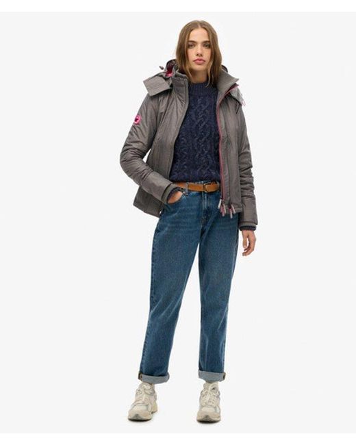 Superdry Gray & Co Pop Zip Hooded Arctic Sd-windcheater Jacket