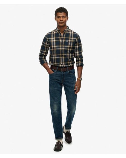 Superdry Gray & Co Long Sleeve Cotton Lumberjack Shirt for men