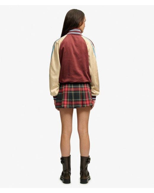 Superdry Red & Co Mini Pleated Skort