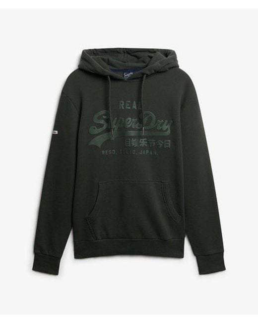 Superdry Green & Co Vintage Logo Tonal Hoodie for men
