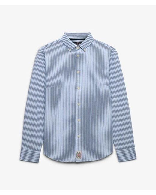 Superdry Blue & Co Slim Oxford Long Sleeve Shirt