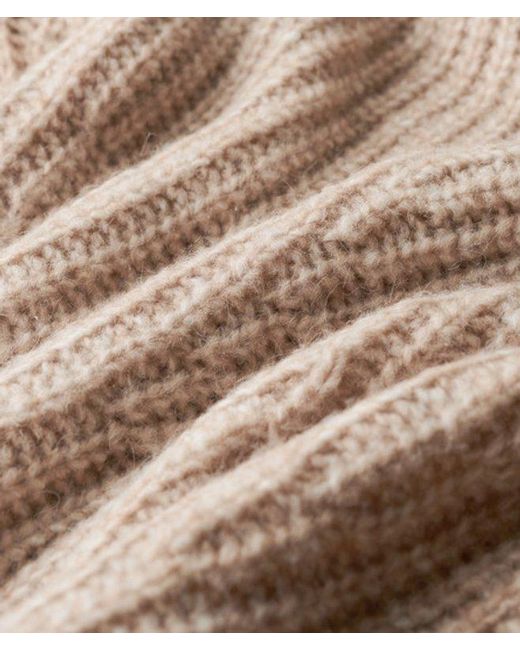 Pull côtelé brossé à col ample Superdry en coloris Natural