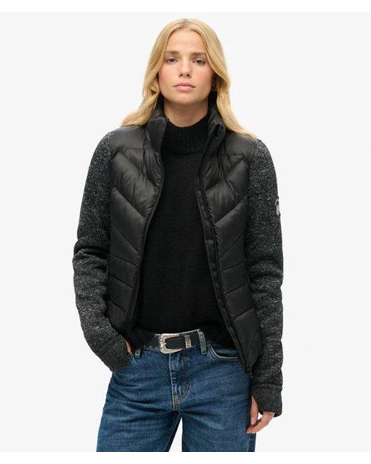 Superdry Black & Co Storm Knit Hybrid Jacket