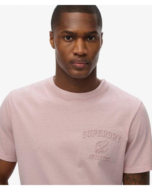 Superdry Red & Co Athletic Embossed Relaxed T-shirt for men