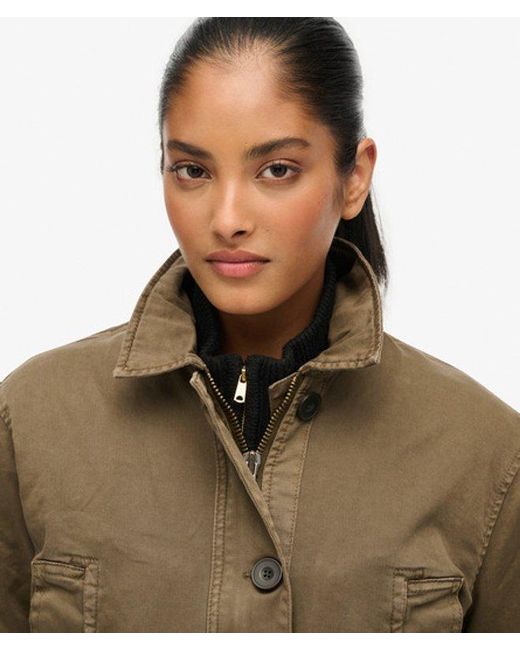 Superdry Green Dropped Waist Jacket