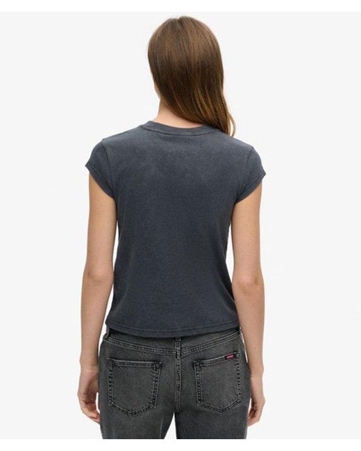 Superdry Gray & Co Motley Crue X & Co Cap Sleeve T-shirt
