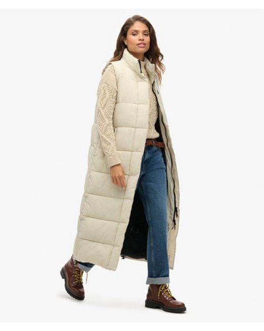 Superdry Blue Ripstop Longline Puffer Gilet