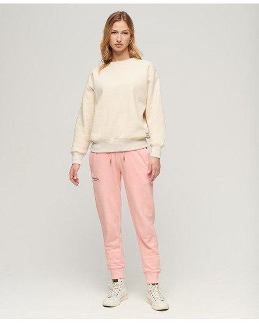 Superdry Pink Essential Logo joggers