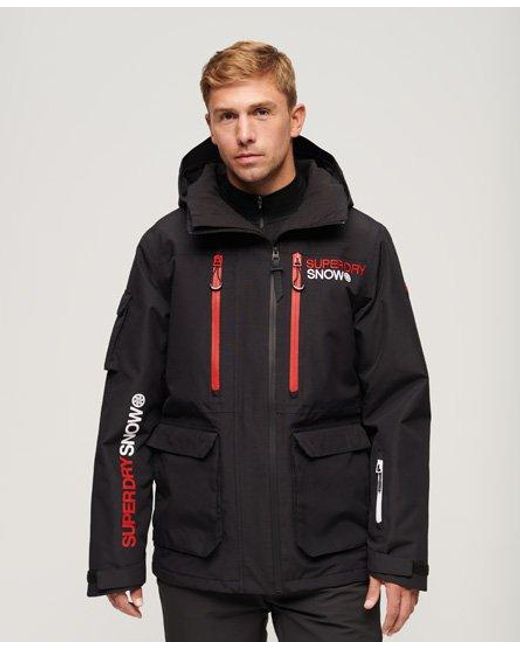 Superdry Black Sport Ski Ultimate Rescue Jacket for men