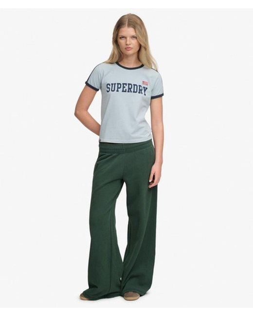 Superdry Blue & Co Athletic Essentials Stripe T-shirt
