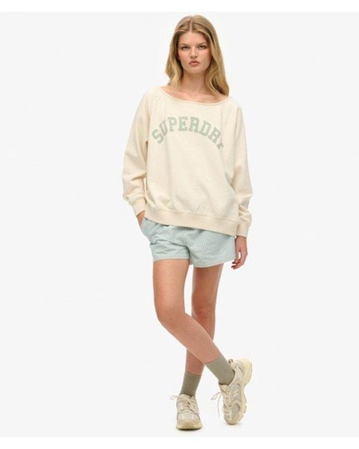 Superdry Natural Athletic Essentials Bardot Crew Sweatshirt