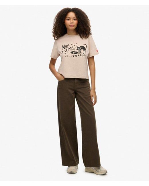 Superdry Natural & Co Mid Rise baggy Pants