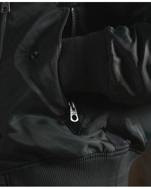 Superdry Green Hooded Flight Bomber Jacket