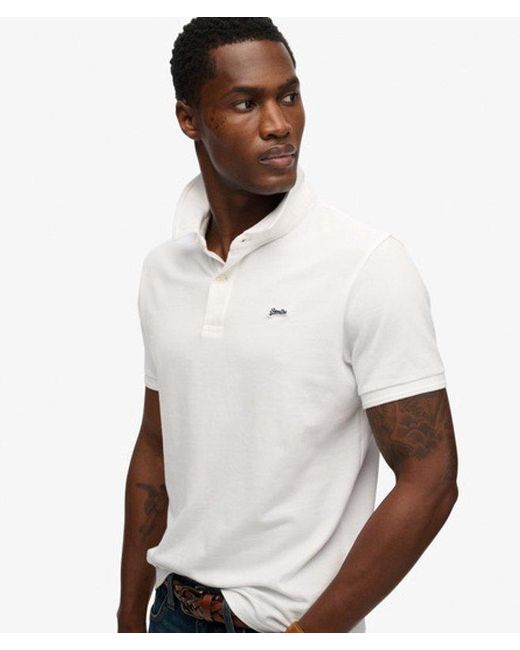 Superdry White & Co Classic Pique Polo Shirt for men