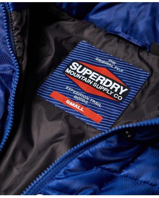 Superdry Blue Nova Box Quilt Fuji Jacket Triumph