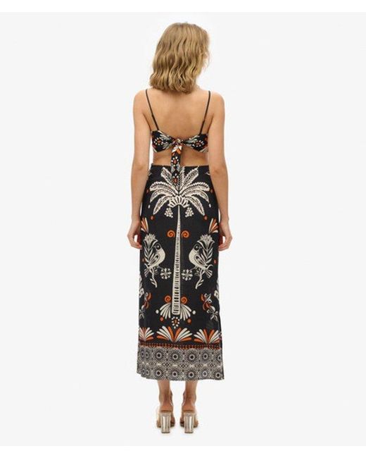 Superdry Black & Co Statement Cut-out Maxi Dress