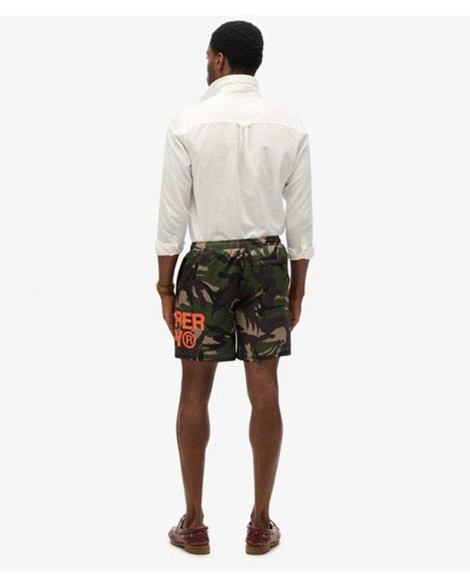 Superdry Green & Co Sportswear Logo 17-inch Swim Shorts for men