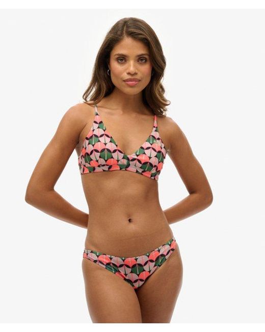 Bas de bikini classique imprimé Superdry en coloris Orange