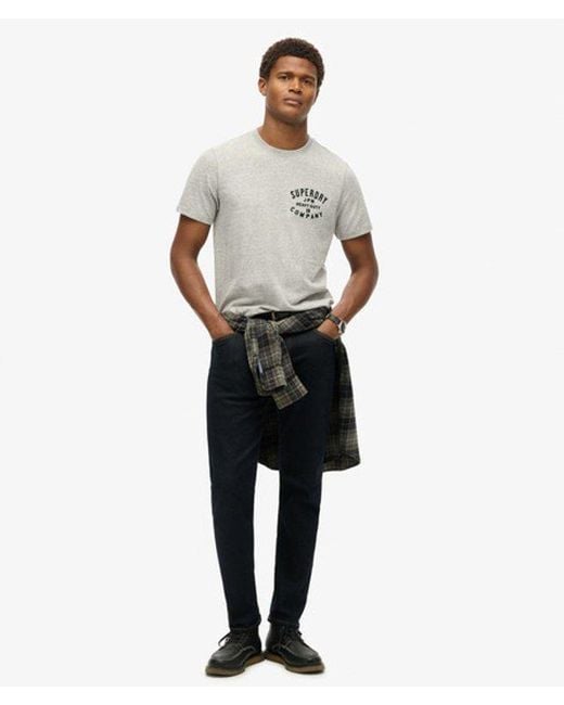Superdry Gray & Co Machined Goods Workwear T-shirt for men