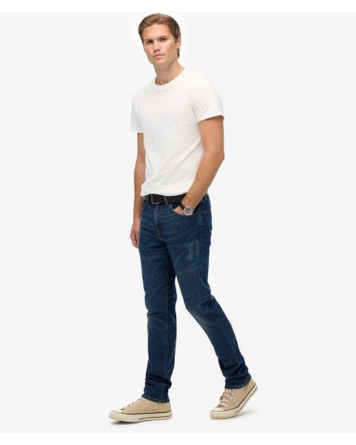Superdry Blue & Co Organic Cotton Vintage Slim Straight Jeans for men