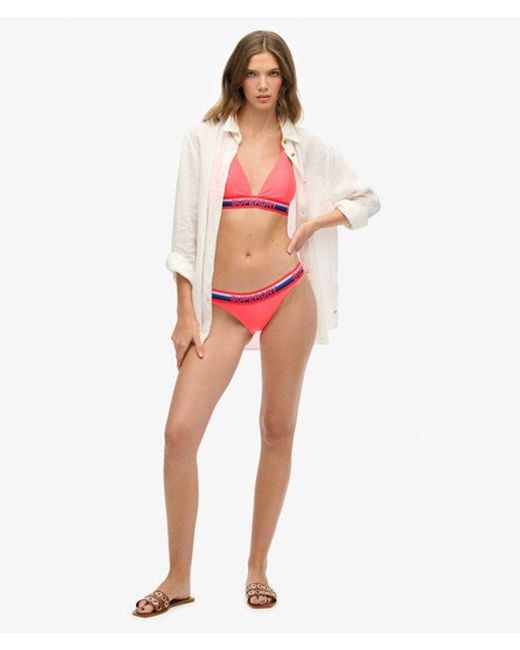 Superdry Red & Co Classic Stripe Bikini Bottoms