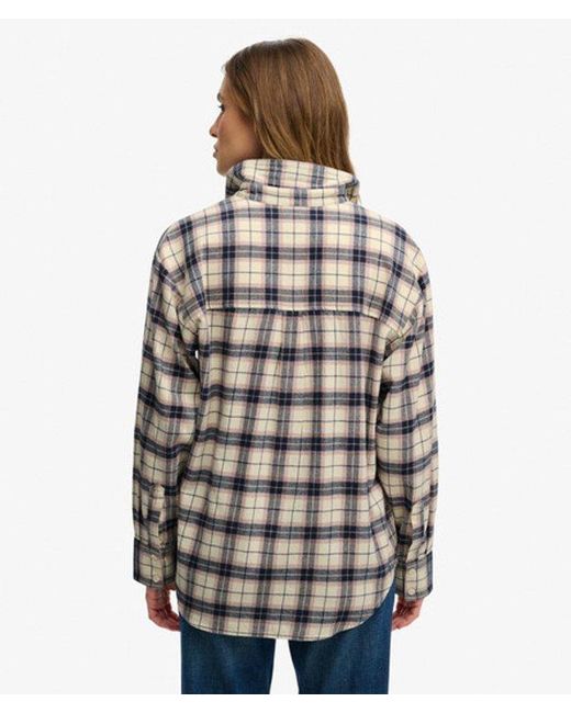Superdry Gray & Co Check Flannel Relaxed Shirt