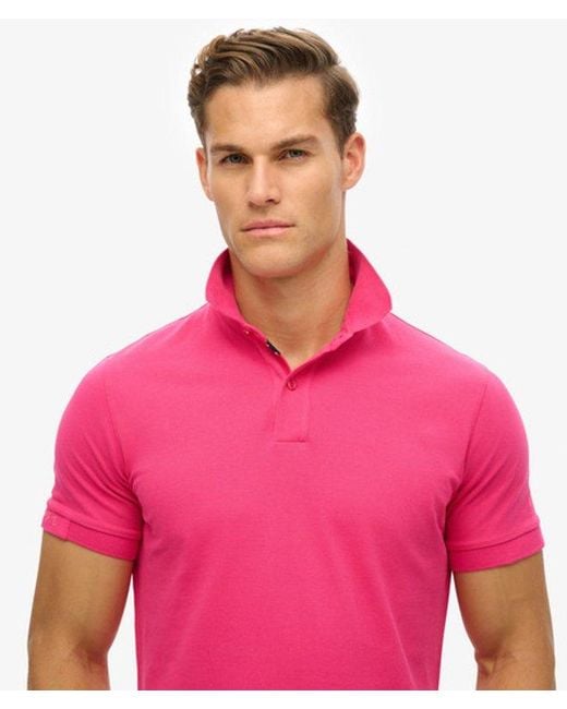 Superdry Pink & Co City Pique Polo Shirt for men