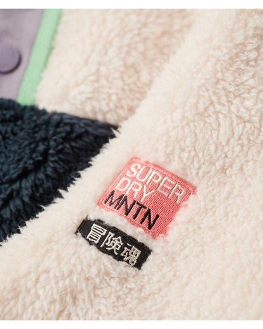 Superdry Blue & Co Super Soft Mash Up Teddy Fleece