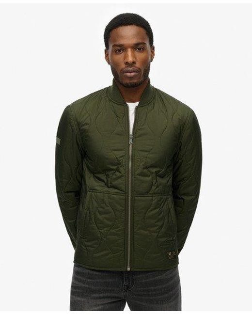 Superdry Green Surplus Quilted Liner Jacket for men