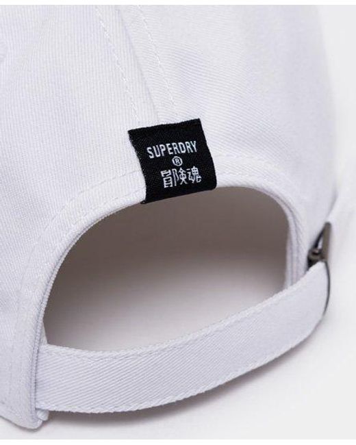 Superdry White Code Baseball Cap Optic for men