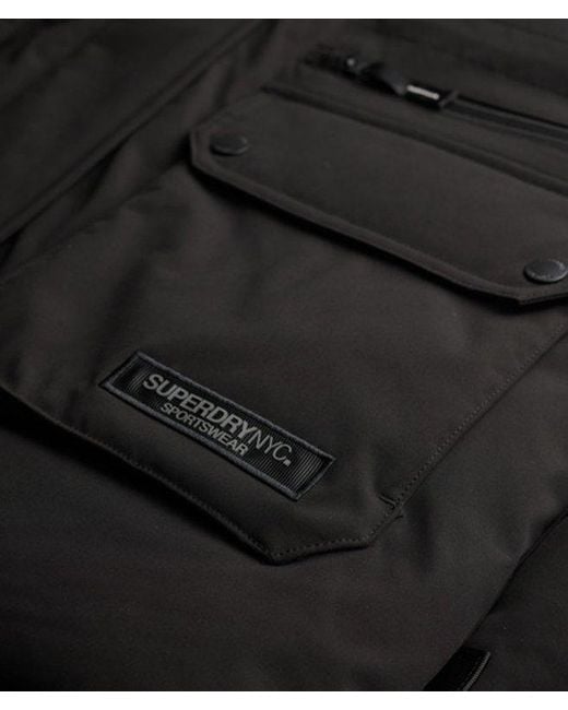 Superdry Black City Padded Parka Jacket