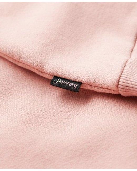 Superdry Pink Embossed Vintage Logo Hoodie