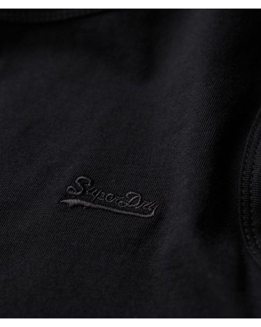 Superdry Black & Co Classic Essential Logo Vest Top for men