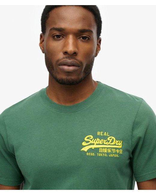 Superdry Green & Co Vintage Logo Embroidered Relaxed T-shirt for men