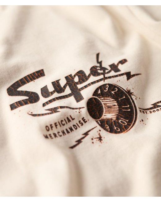 Superdry White & Co Lo-fi Punk Graphic Loose T-shirt for men