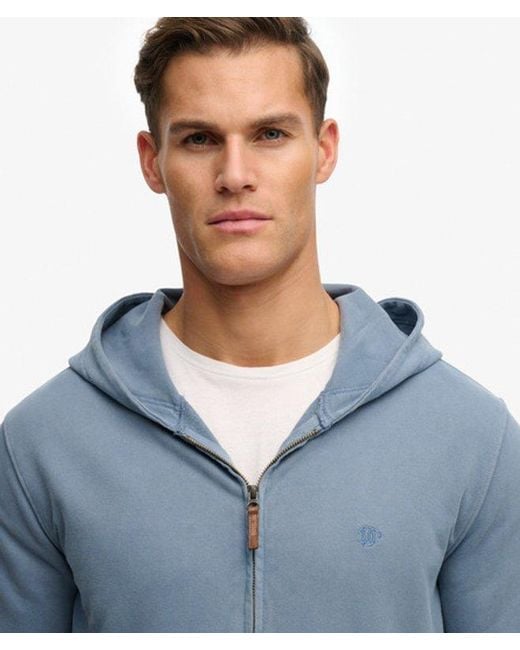 Homme Sweat À Capuche Zippé Essential Classic Taille Superdry pour homme en coloris Blue