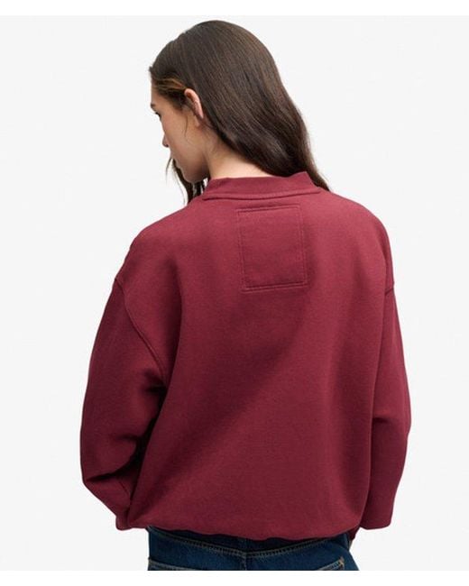 Superdry Red & Co Crest Loose Crew Sweatshirt