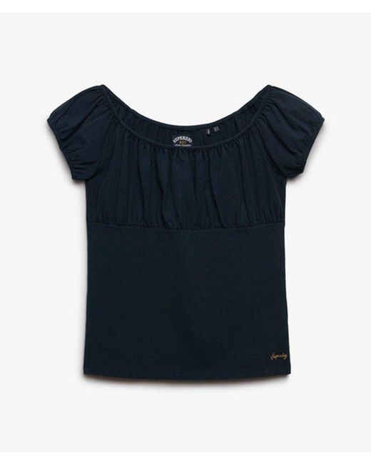 Superdry Blue & Co Athletic Essentials Ruched Top