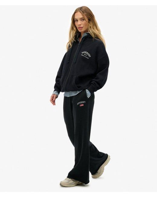 Superdry Athletic Essentials Rechte joggingbroek in het Black