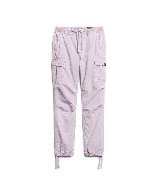 Superdry Pink Low Rise Parachute Cargo Pants