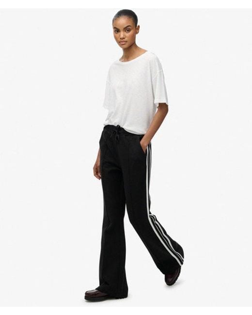 Superdry White & Co Studios Stripe Straight joggers