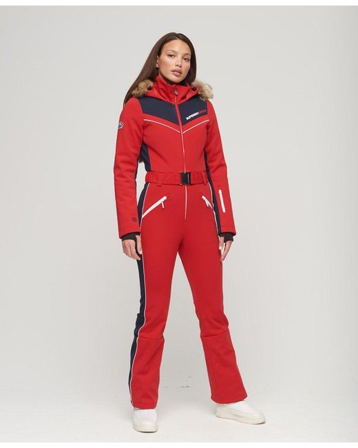 Superdry Red Sport Ski Suit