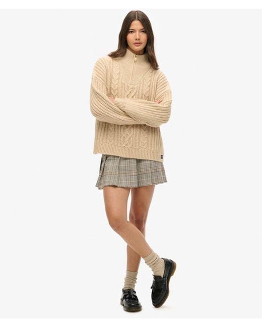 Superdry Natural & Co Low Rise Pleated Mini Skirt