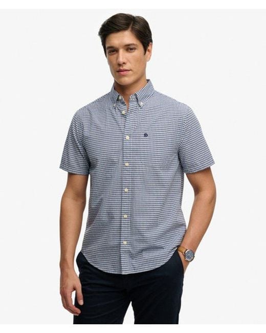 Superdry Blue & Co Preppy Poplin Short Sleeve Shirt for men
