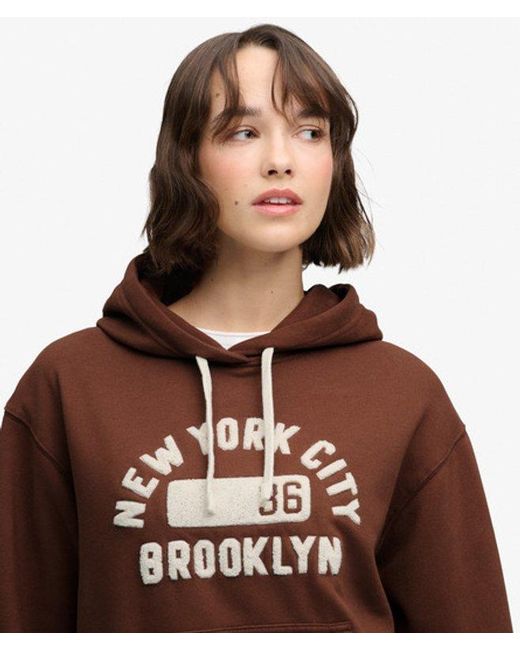 Superdry Red & Co Vintage Prep Chenille Hoodie