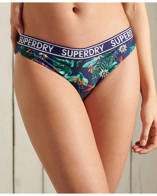 Superdry Femmes Cali Bikini Culotte avec logo