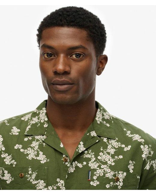 Superdry Green & Co Short Sleeve Beach Shirt for men