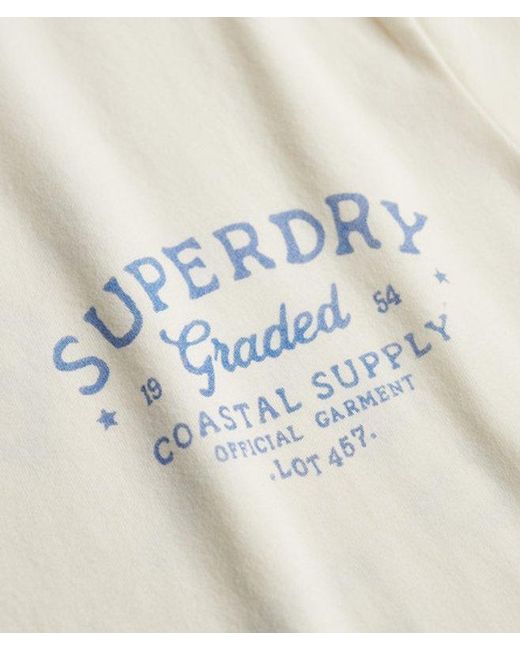 Superdry White Lo-Fi Dockside T-Shirt for men
